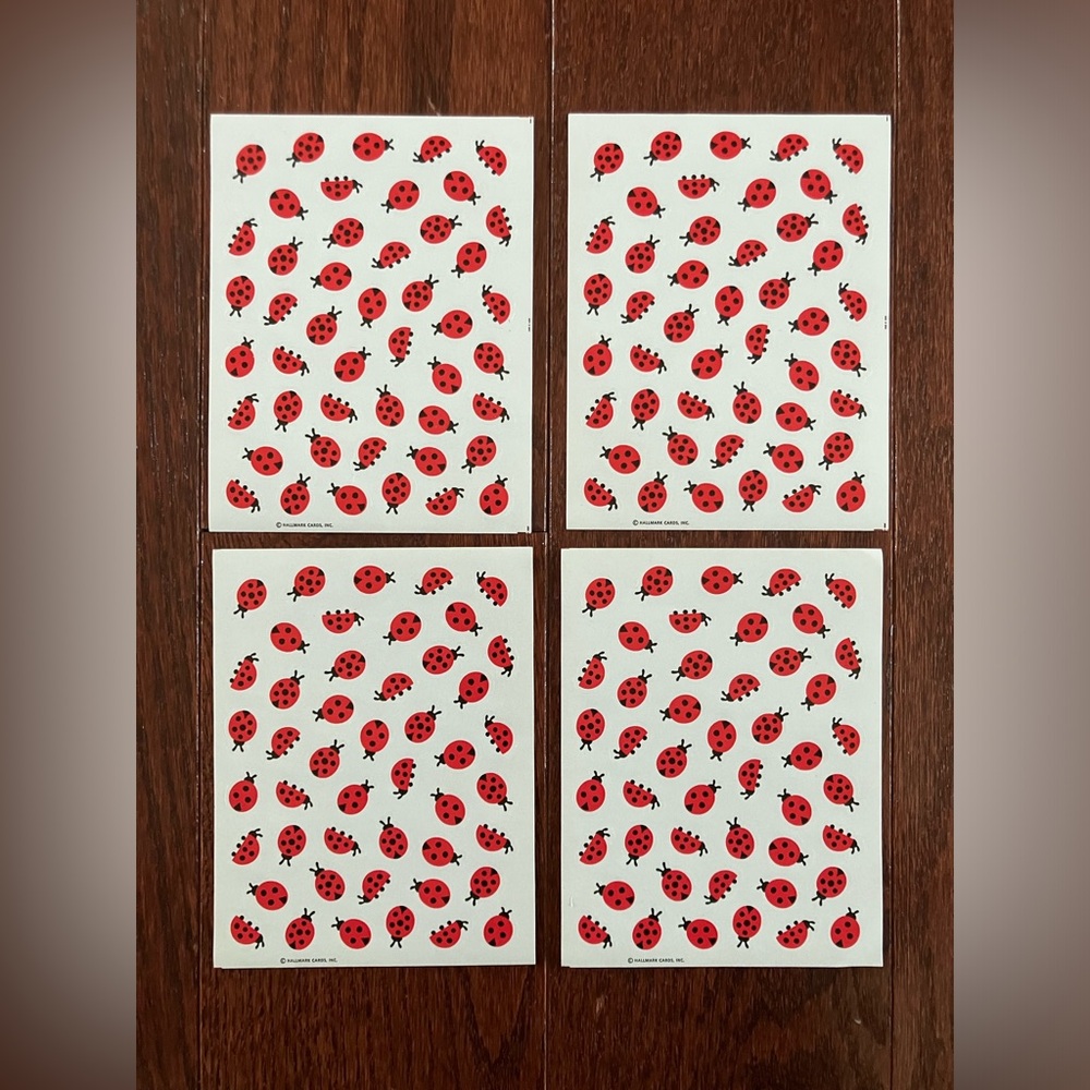 Hallmark Red Ladybug Sticker Sheets